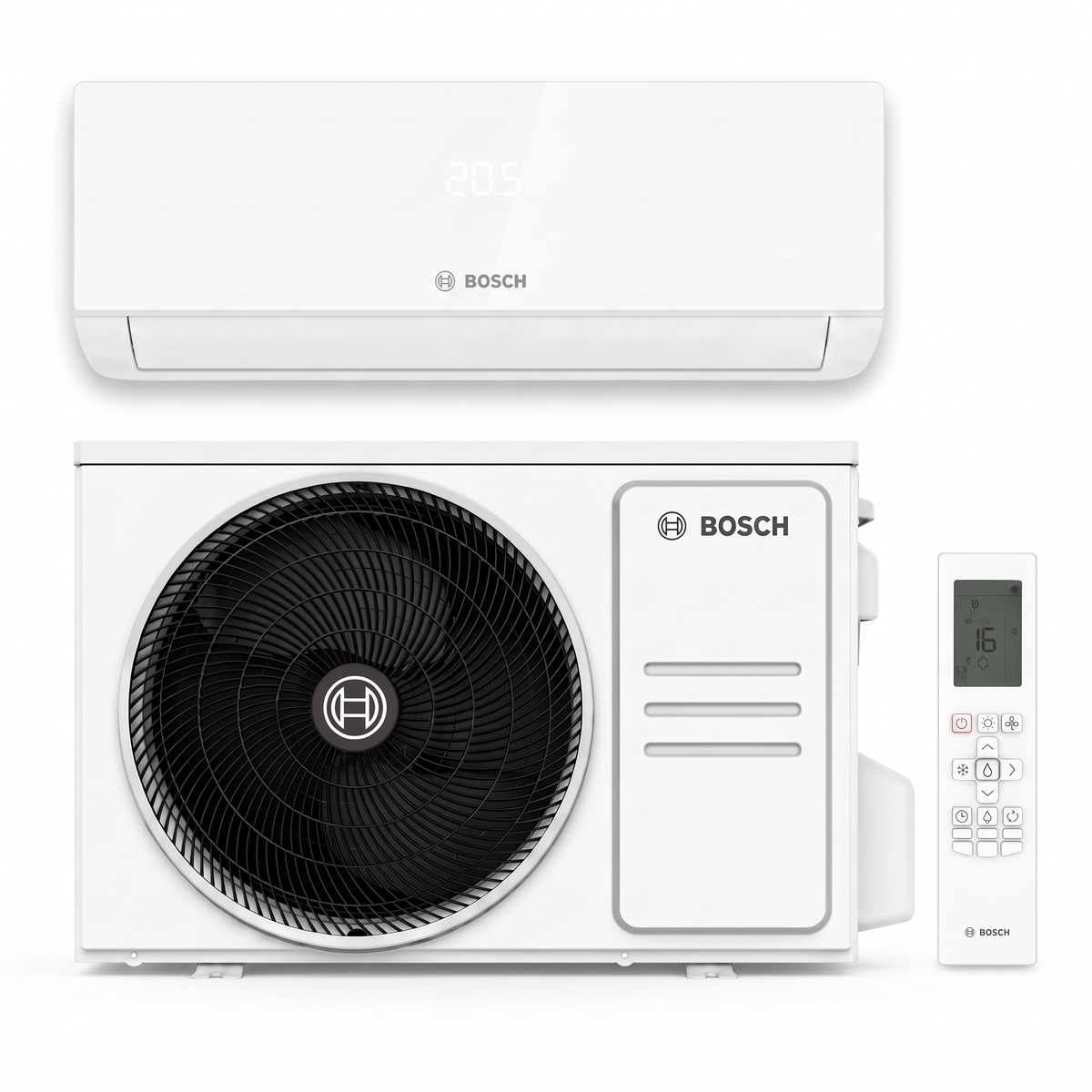 Bosch Climate 3000i Set: Innengerät, Außengerät und Fernbedienung